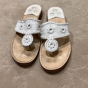 White Jack Rogers Jack sandals